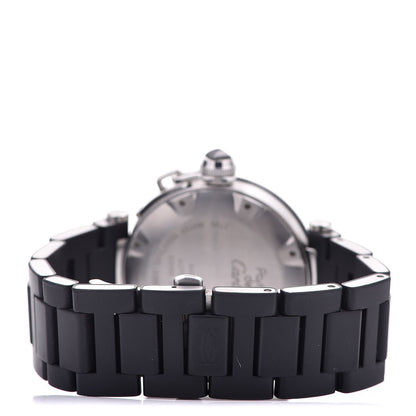 Cartier Stainless Steel Rubber 40mm Pasha C Seatimer Automatic Watch Black 4 of 7