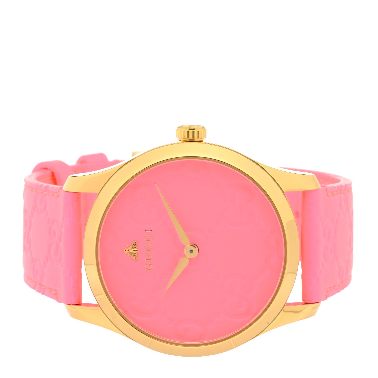 Gucci Stainless Steel Calfskin 38mm G-Timeless Quartz Watch Pink 2 of 4