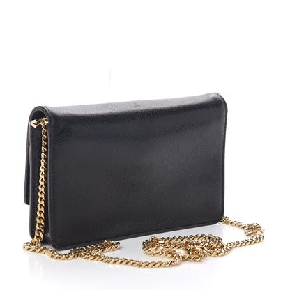 Versace Grained Calfskin Palazzo Chain Evening Bag Black 2 of 8