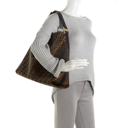 Fendi Zucca Large Hobo Tobacco 2 of 11