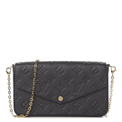 Louis Vuitton Empreinte Pochette Felicie Chain Wallet Black 1 of 11