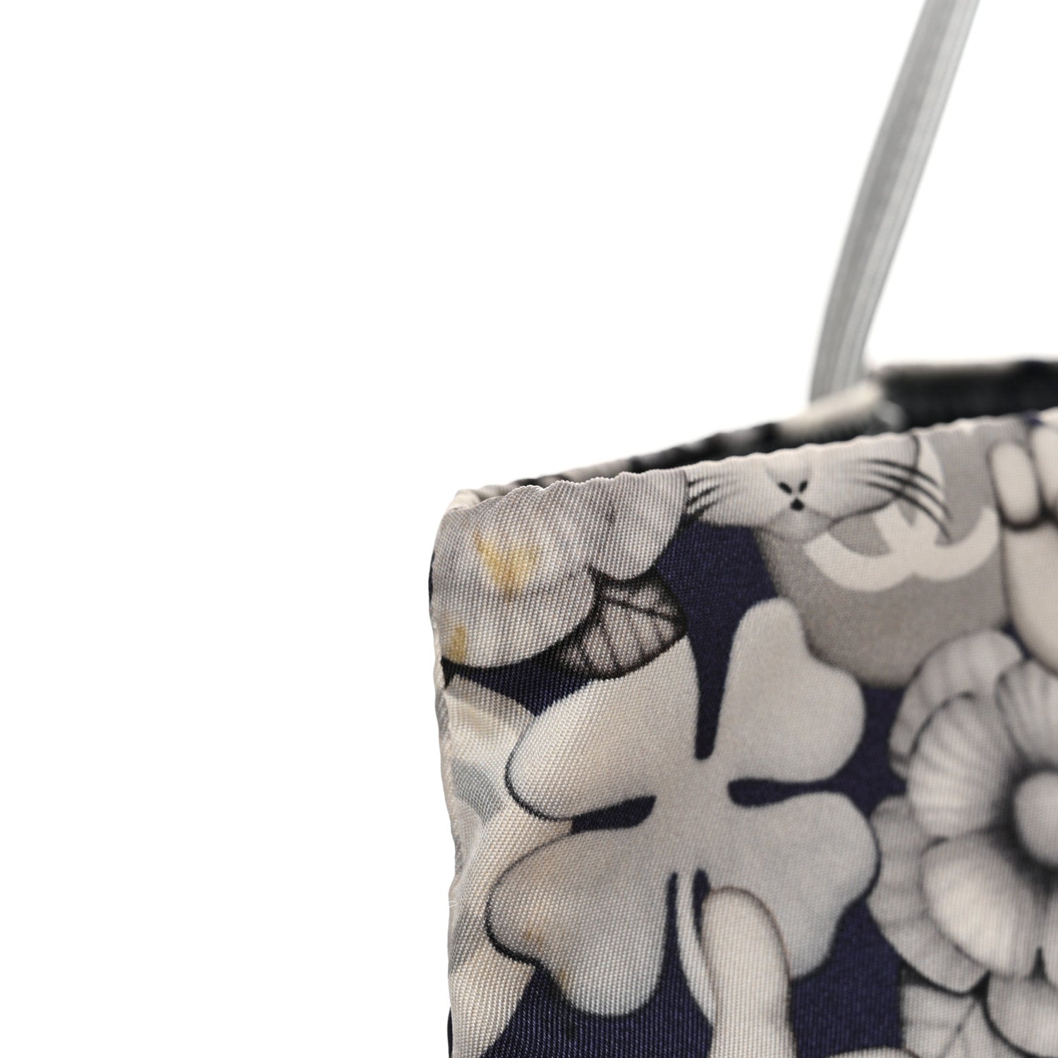 Chanel Nylon Cat Emoticon Tote Navy Silver 11 of 11