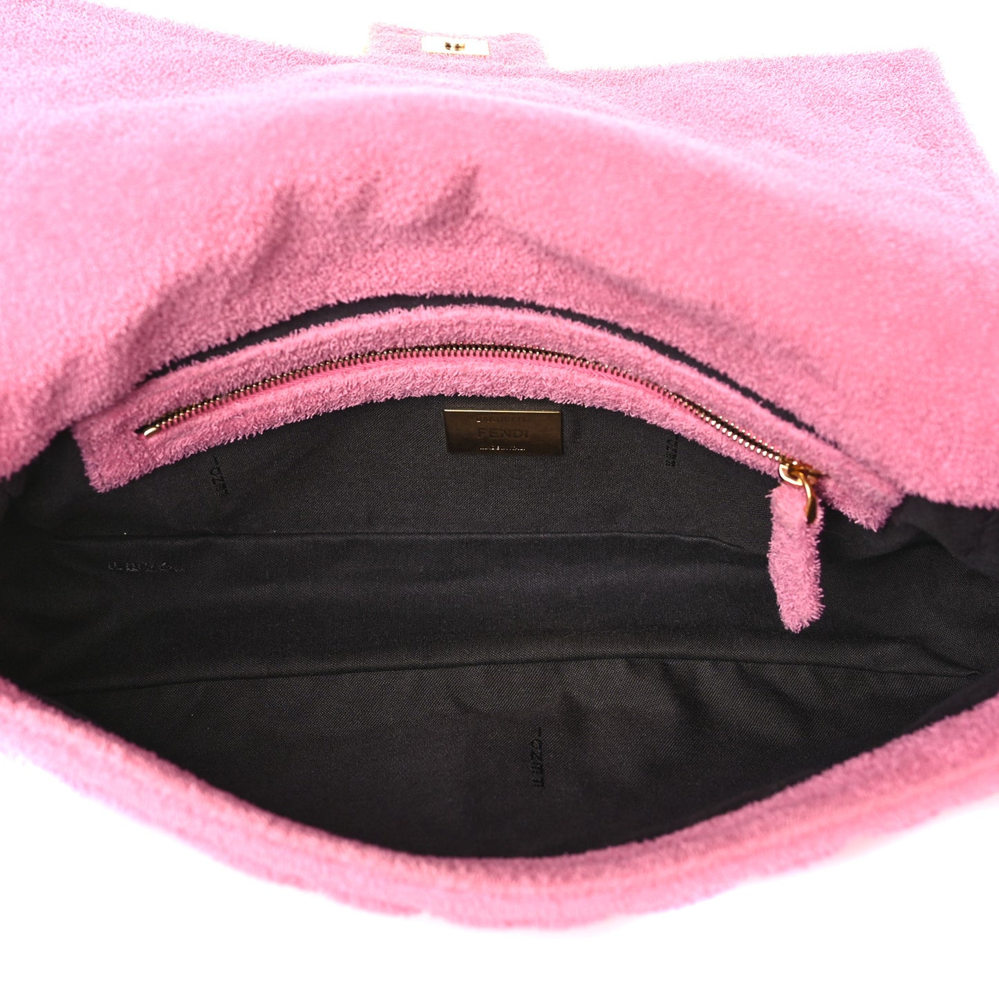 Terry Cloth Vitello Century Matte FF 1974 Embossed Baguette Lollypop