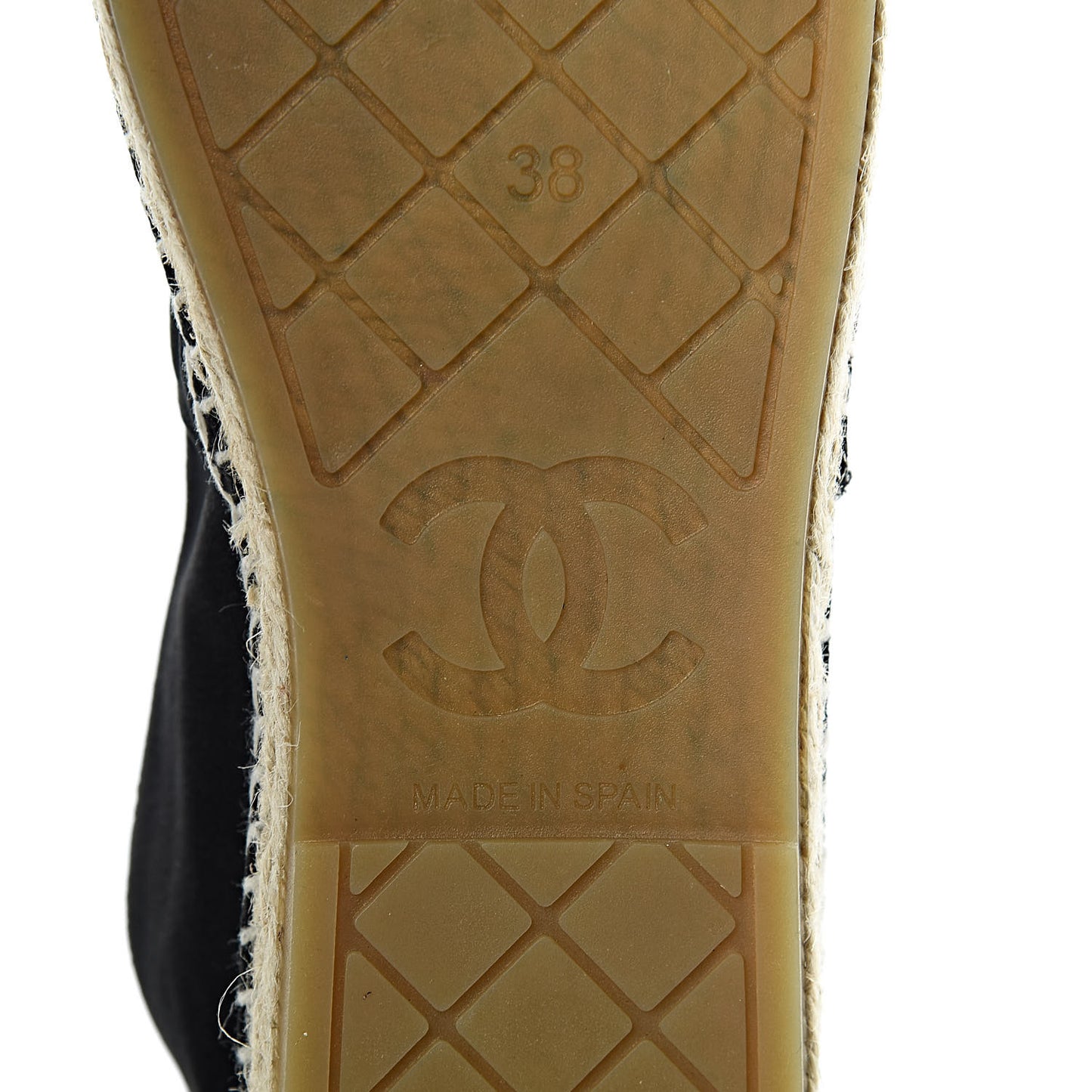 Velvet Logo Espadrilles 38 Black