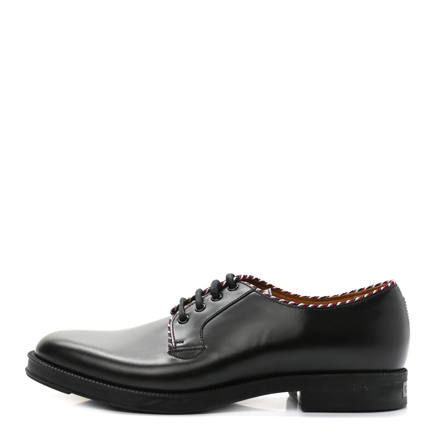 Calfskin Embroidered Mens Lace Up Oxfords 11.5 Black