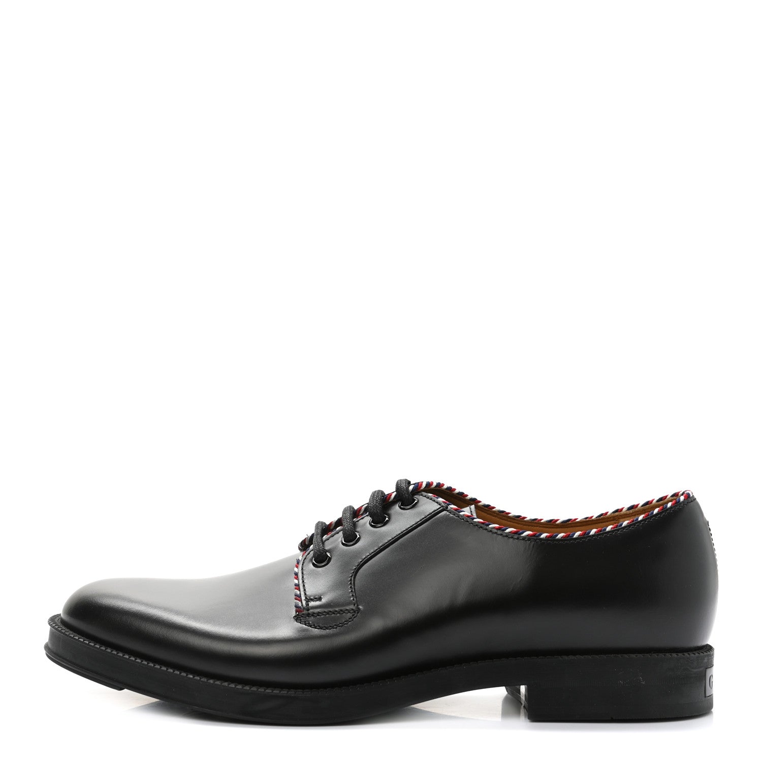 Gucci Calfskin Embroidered Mens Lace Up Oxfords 11.5 Black 1 of 9