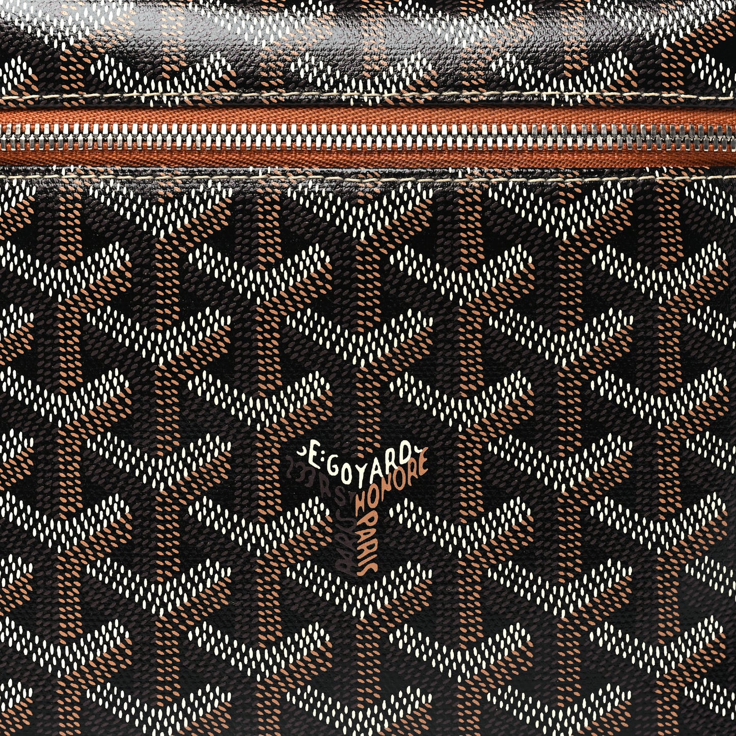 Goyardine Muse Vanity Case Black Gold