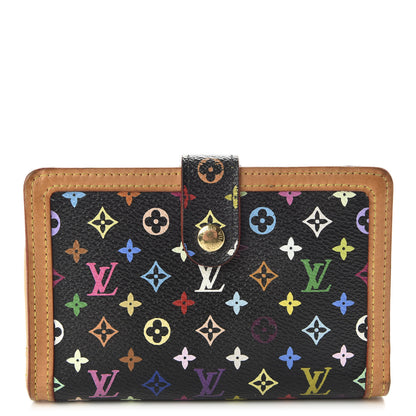 Louis Vuitton Monogram Multicolor French Purse Wallet Black 1 of 10