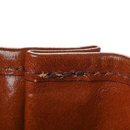 Burberry Bridle Calfskin House Check Medium Whipstitch Tote Dark Tan 10 of 11