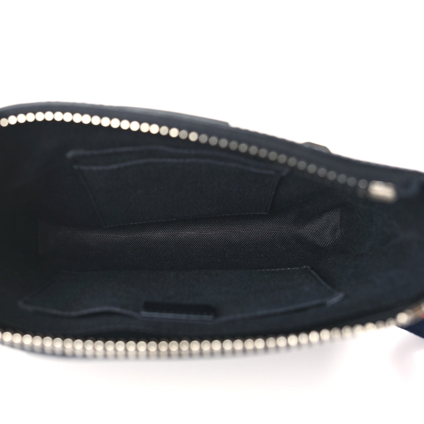 GG Supreme Monogram Web Small Flat Messenger Bag Black Grey