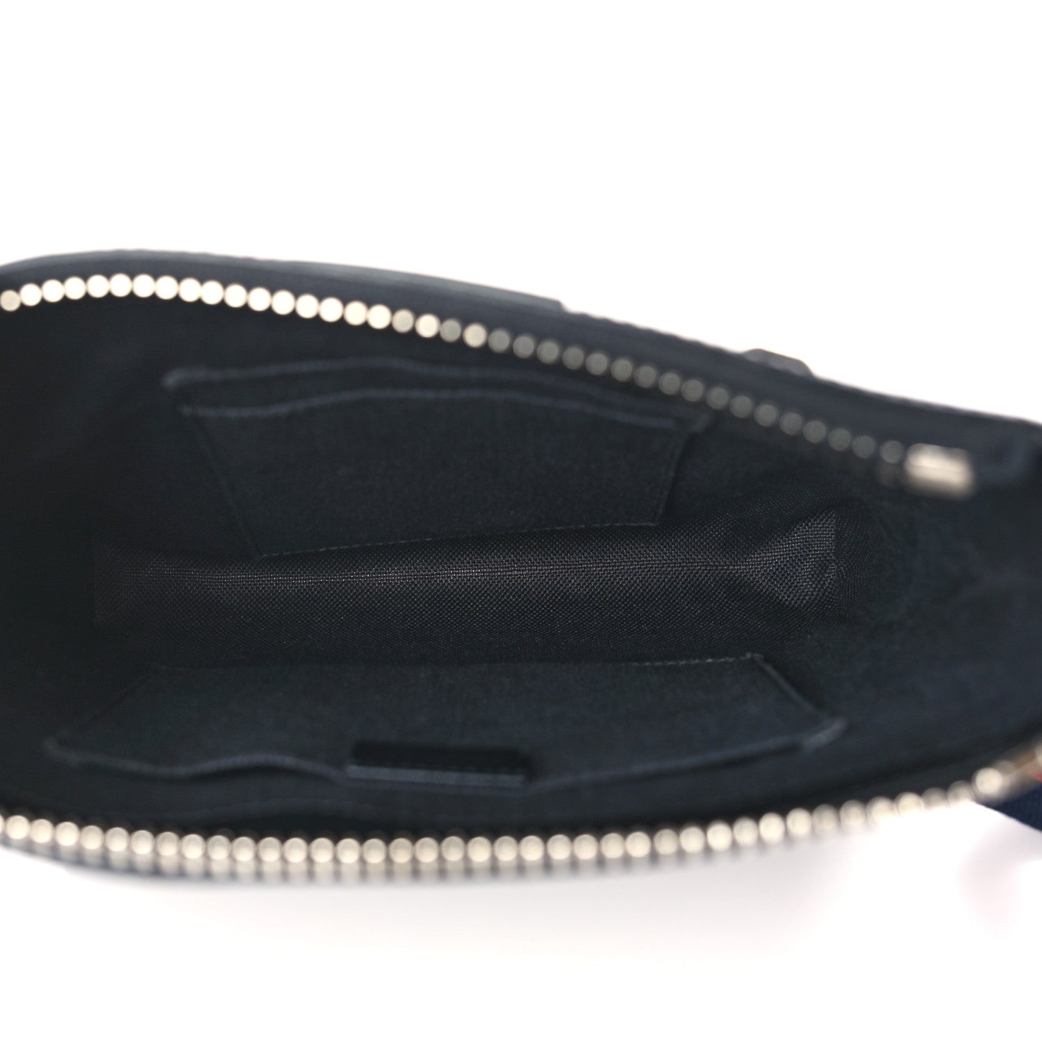 Gucci GG Supreme Monogram Web Small Flat Messenger Bag Black Grey 5 of 10
