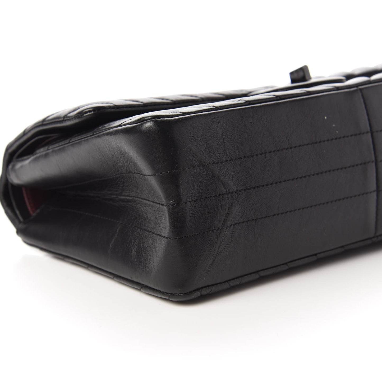 Aged Calfskin Chevron Quilted 2.55 Reissue 226 So Black