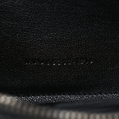 Saint Laurent Sheepskin Tri-Quilt Monogram Zip Around Wallet Black 6 of 9