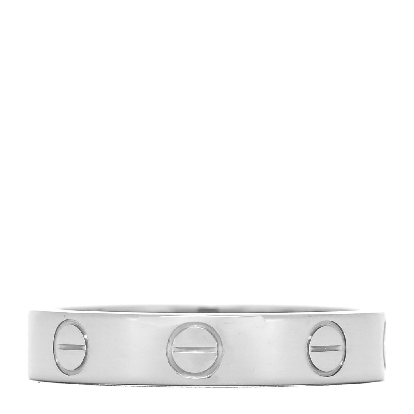 18K White Gold 3.5mm LOVE Wedding Band Ring 50 5.25