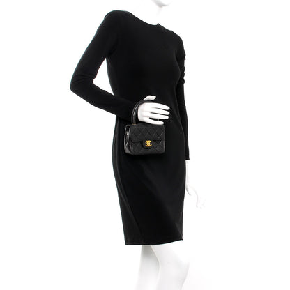 Chanel Lambskin Mini Kelly Flap Bag Black 2 of 16