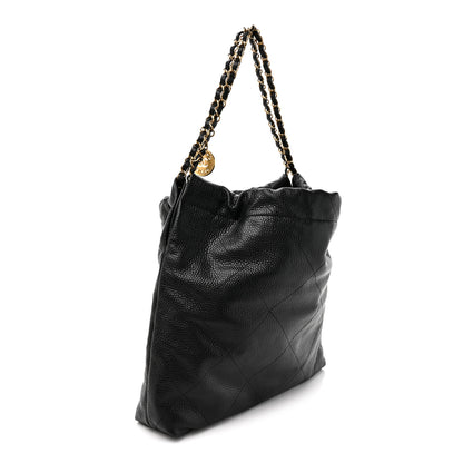 Chanel Shiny Caviar Quilted Chanel 22 Black 3 of 12