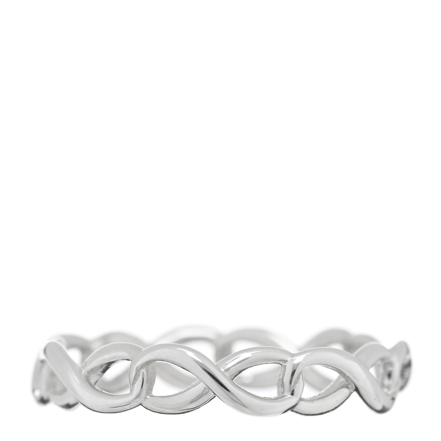 Sterling Silver Narrow Infinity Band Ring 46 3.75