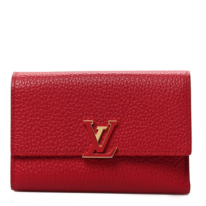 Louis Vuitton Taurillon Capucines Compact Wallet Rubis 1 of 6