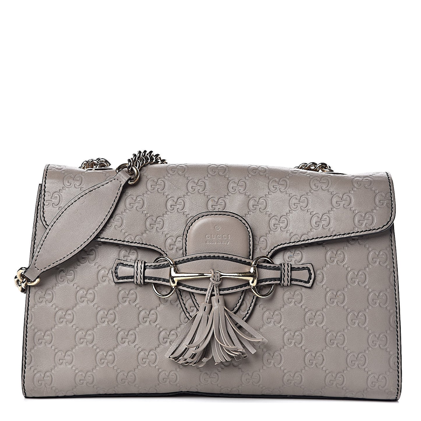 Soft Guccissima Medium Emily Chain Shoulder Bag Storm Grey