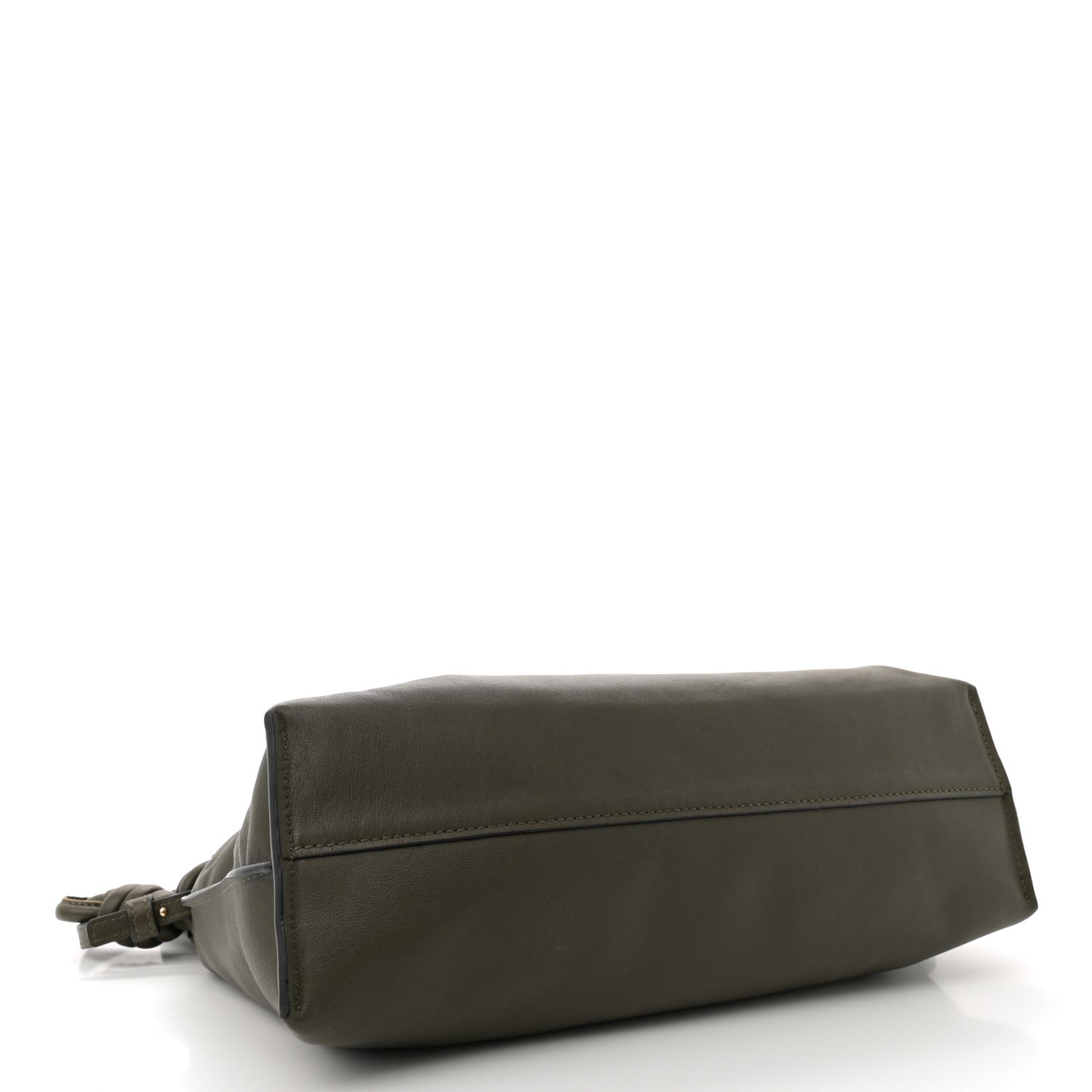 Nappa Calfskin Medium Flamenco Knot Clutch Avocado Green