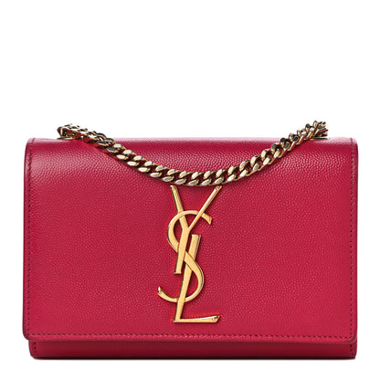 Saint Laurent Grain De Poudre Small Monogram Kate Satchel Bubblegum 1 of 22