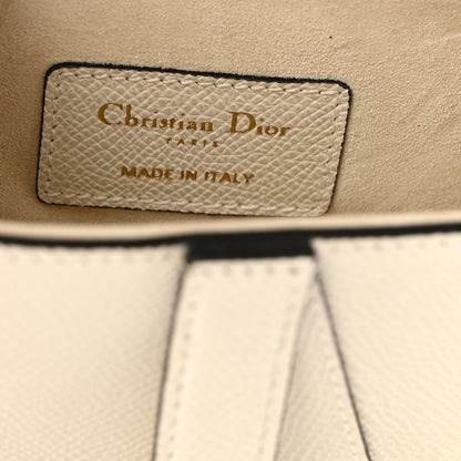 Christian Dior Grained Calfskin Mini Saddle Bag With Strap White 6 of 12