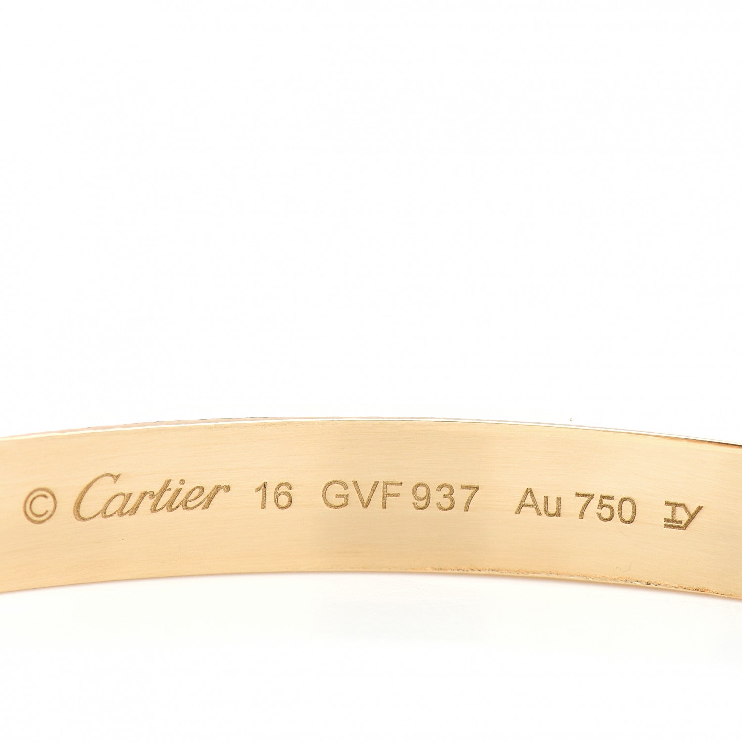 Cartier 18K Yellow Gold LOVE Bracelet 16 4 of 5