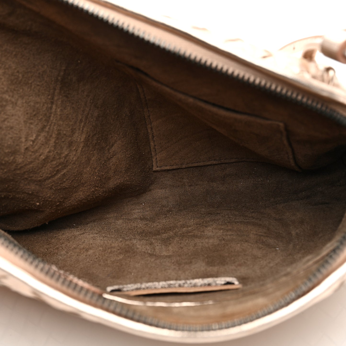 BOTTEGA VENETA Metallic Grosgrain Intrecciato Nodini Crossbody Messenger Copper