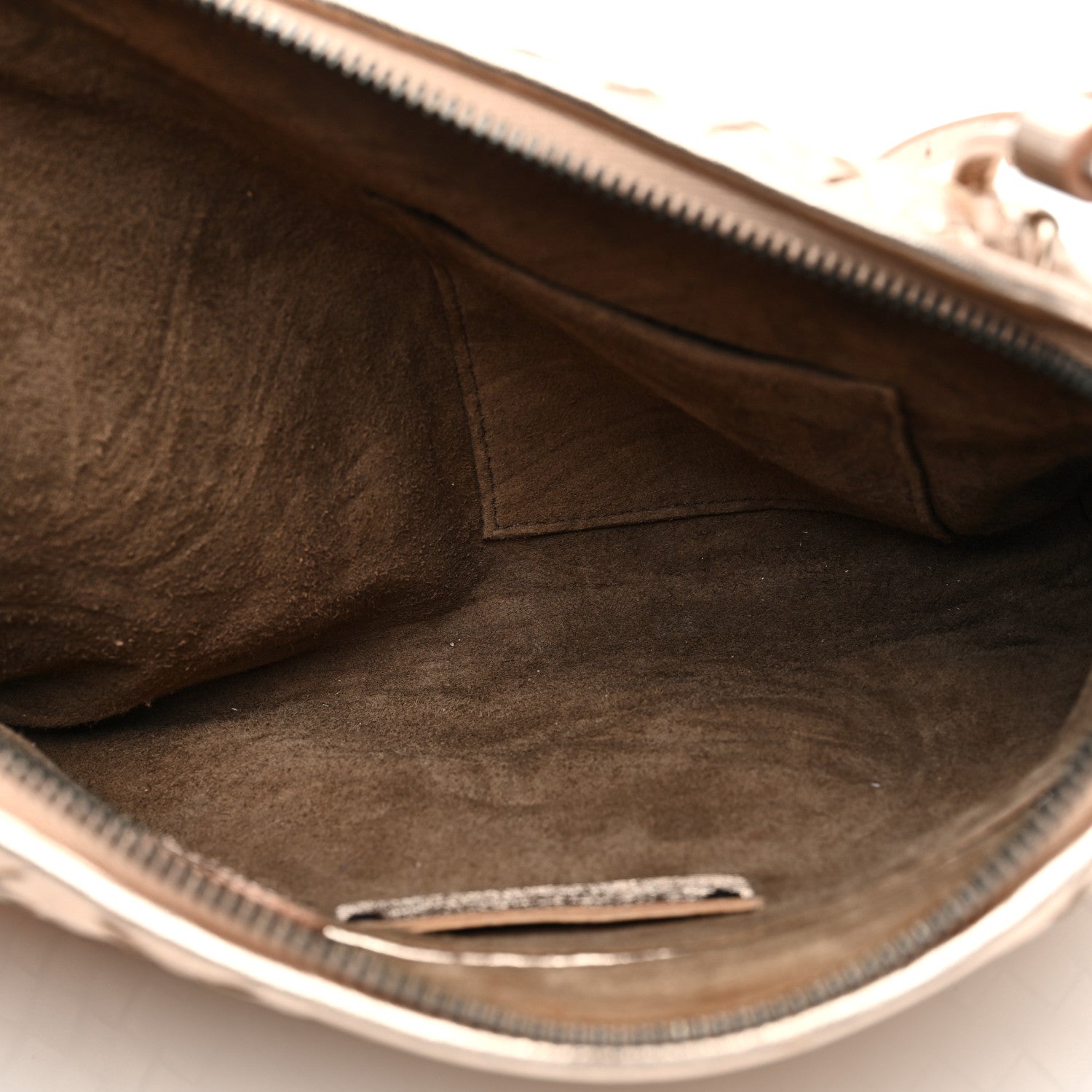 Bottega Veneta BOTTEGA VENETA Metallic Grosgrain Intrecciato Nodini Crossbody Messenger Copper 5 of 9