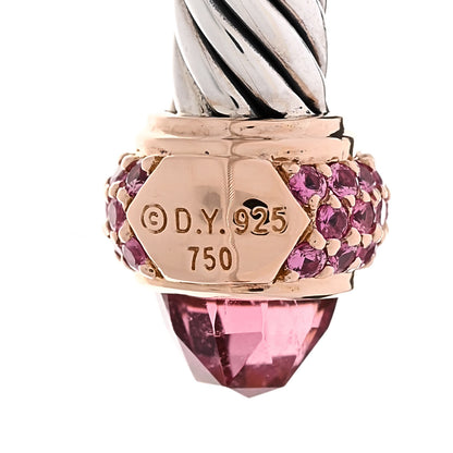 David Yurman DAVID YURMAN Sterling Silver 18K Rose Gold Pink Tourmaline Pink Sapphire 5mm Cable Classics Bracelet 3 of 4