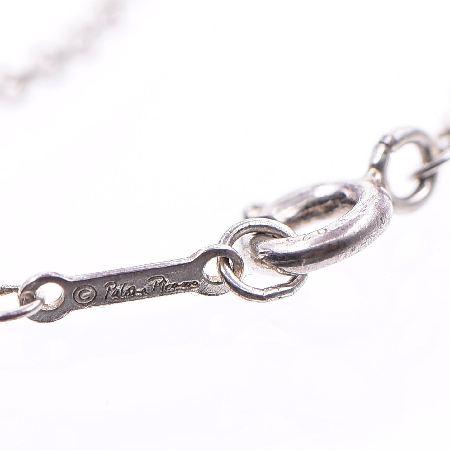 Sterling Silver Diamond Paloma Picasso Modern Heart Link Bracelet
