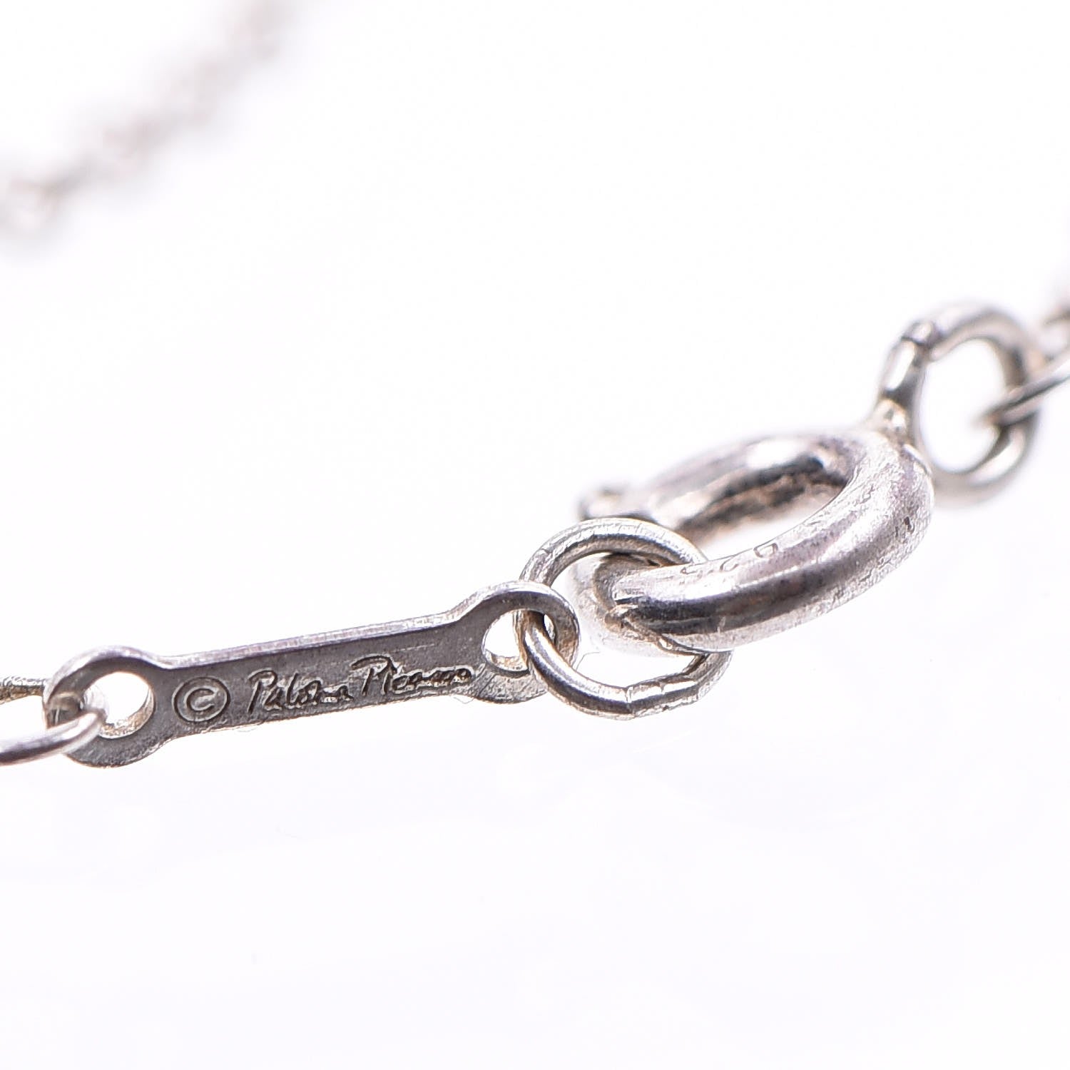 Tiffany Sterling Silver Diamond Paloma Picasso Modern Heart Link Bracelet 4 of 7
