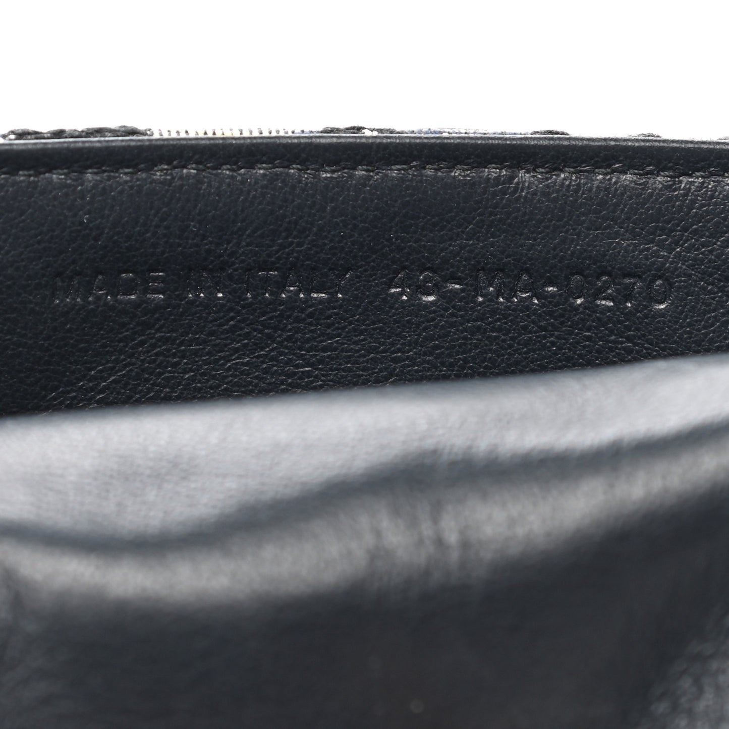 Oblique Nano Saddle Chain Pouch Blue