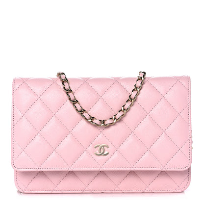 Chanel Caviar Quilted Wallet On Chain WOC Light Pink 1 of 11