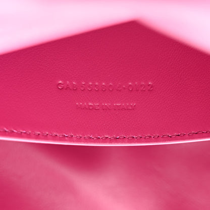 Saint Laurent Smooth Calfskin Suede Medium Reversible Monogram Kate Satchel Rose Rubis 16 of 20