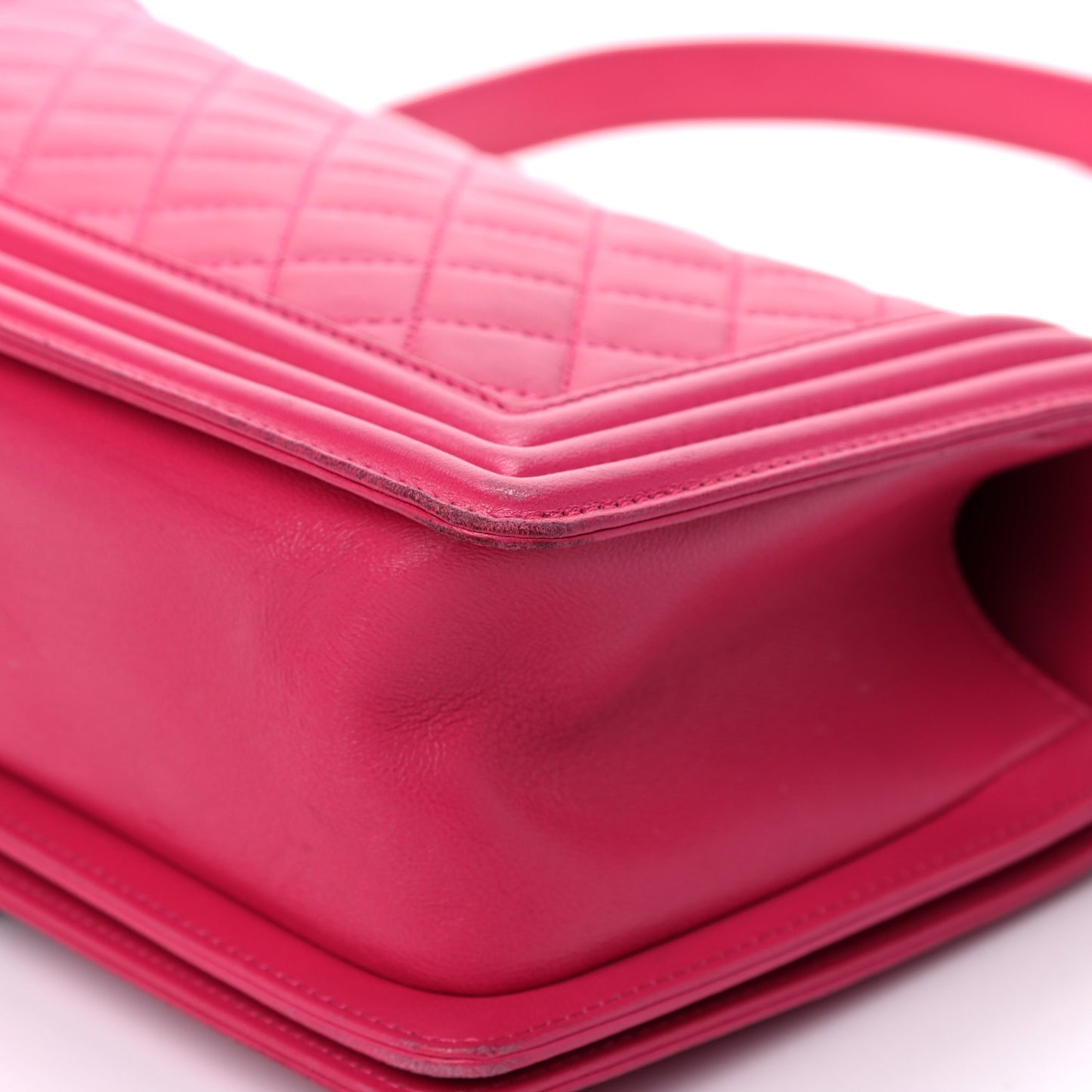 Lambskin Quilted Medium Boy Flap Pink