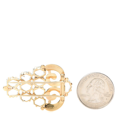 Cartier 14K Yellow Gold Aquamarine Retro Brooch Clip 3 of 4