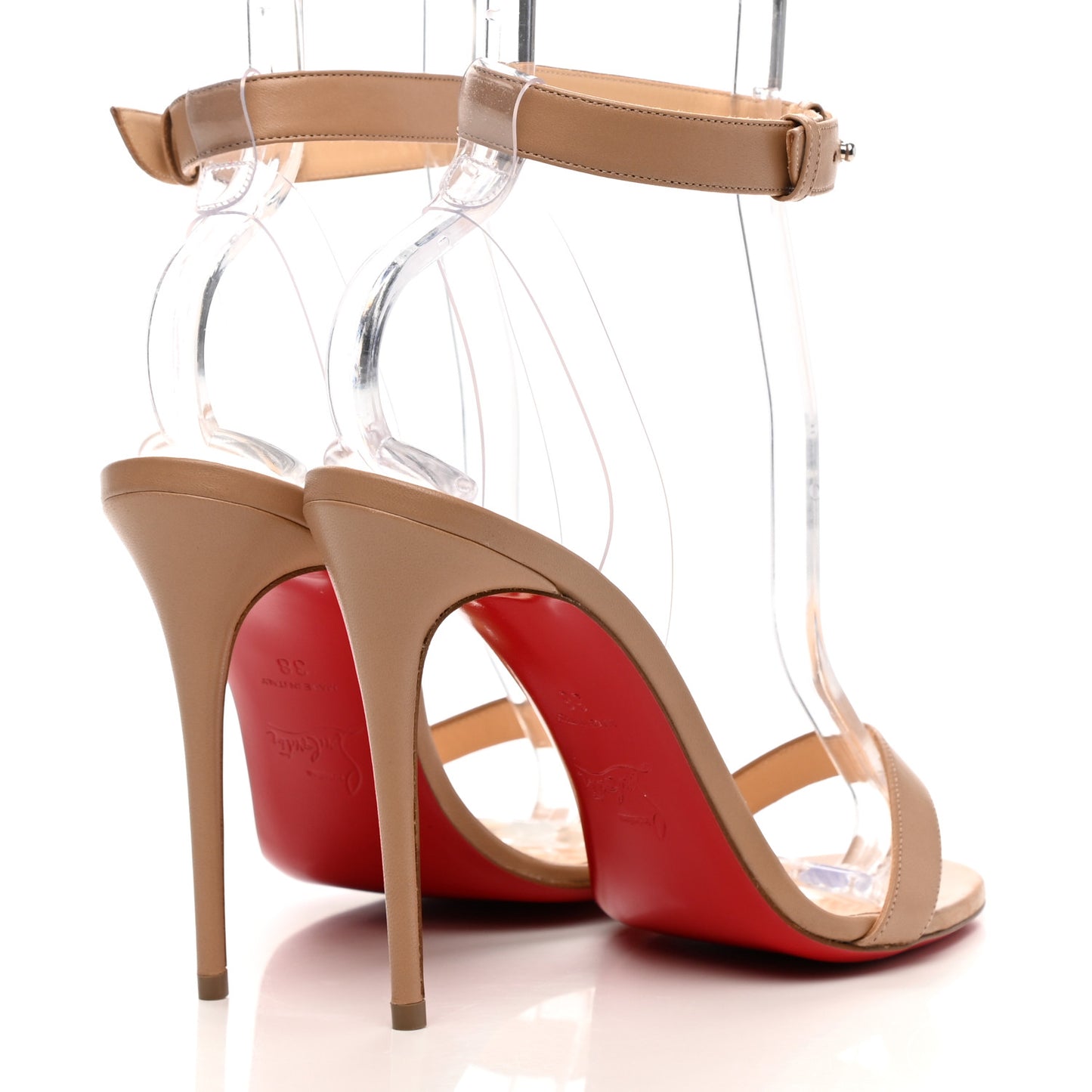 Nappa Shiny PVC Jonatina 100 Sandals 38 Nude