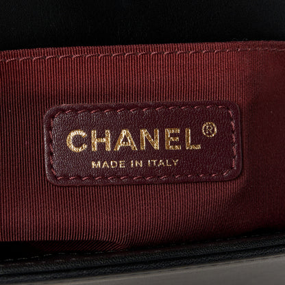 Chanel Caviar Glazed Calfskin Chevron Medium Boy Flap Black 6 of 12