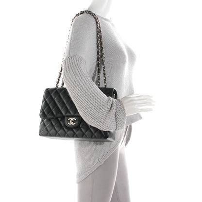 Chanel Caviar Quilted Jumbo Single Flap Black 2 of 9