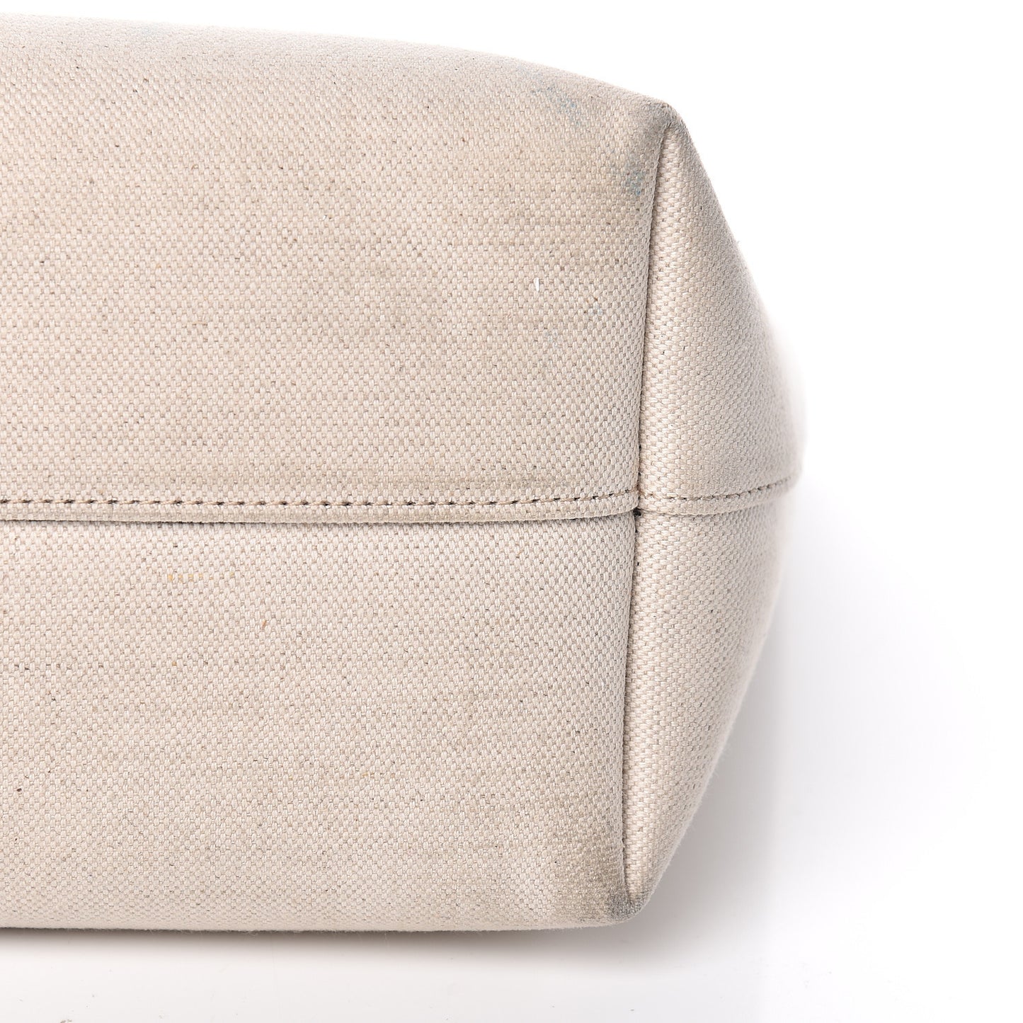 Canvas Calfskin T Tote Beige
