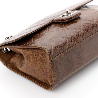 Chanel Crumpled Grained Calfskin Medium CC Crave Flap Brown 11 of 14