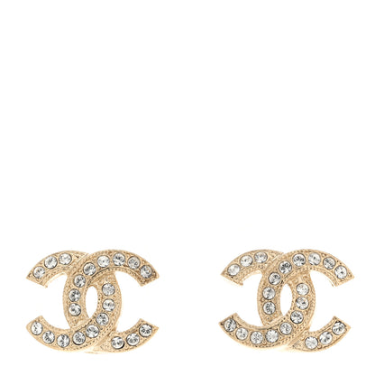 Chanel Crystal CC Earrings Gold 1 of 5