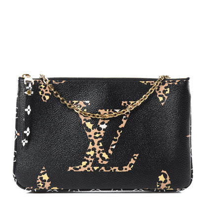 Louis Vuitton Monogram Giant Jungle Pochette Double Zip Black 1 of 10