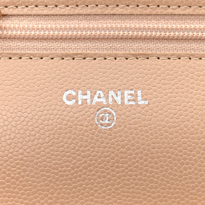 Chanel Caviar Quilted Wallet on Chain WOC Beige 6 of 12