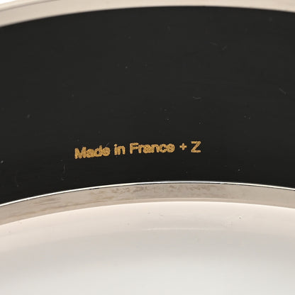 Hermes Enamel Printed Wide Reactions En Chaines Bangle 70 Black 5 of 5