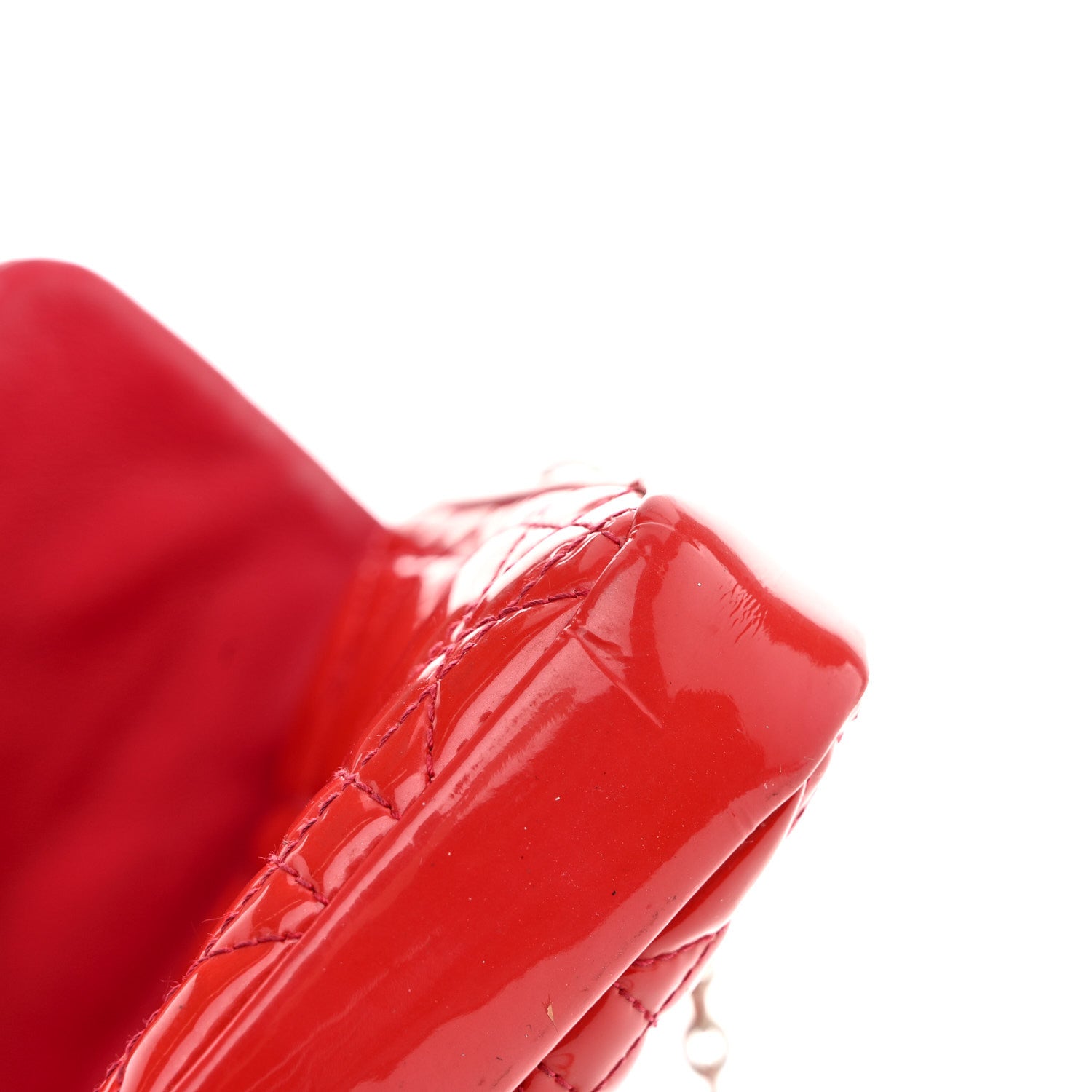 Christian Dior Patent Cannage New Lock Pouch Red 12 of 14