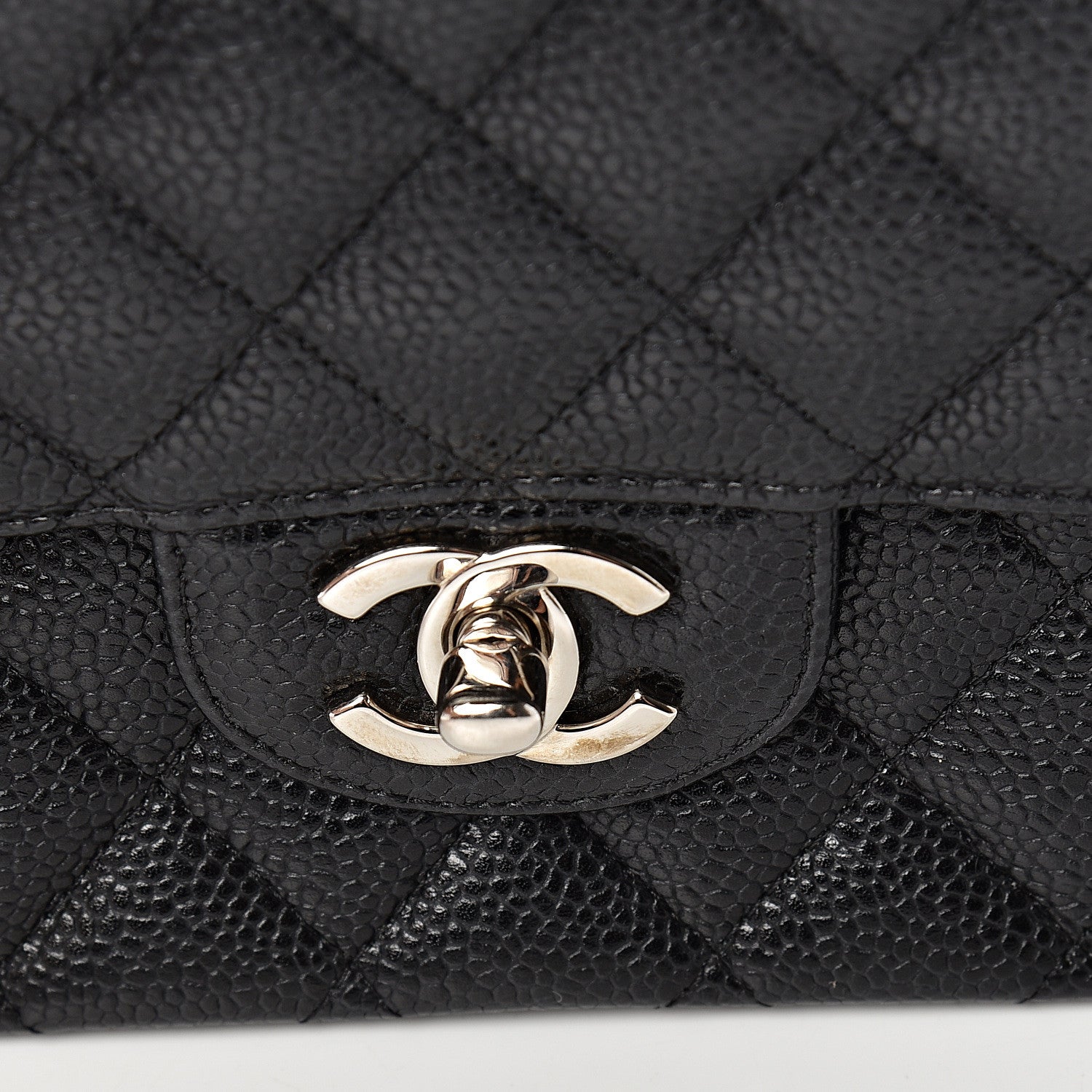 Chanel Caviar Quilted Medium Double Flap Black 12 of 13