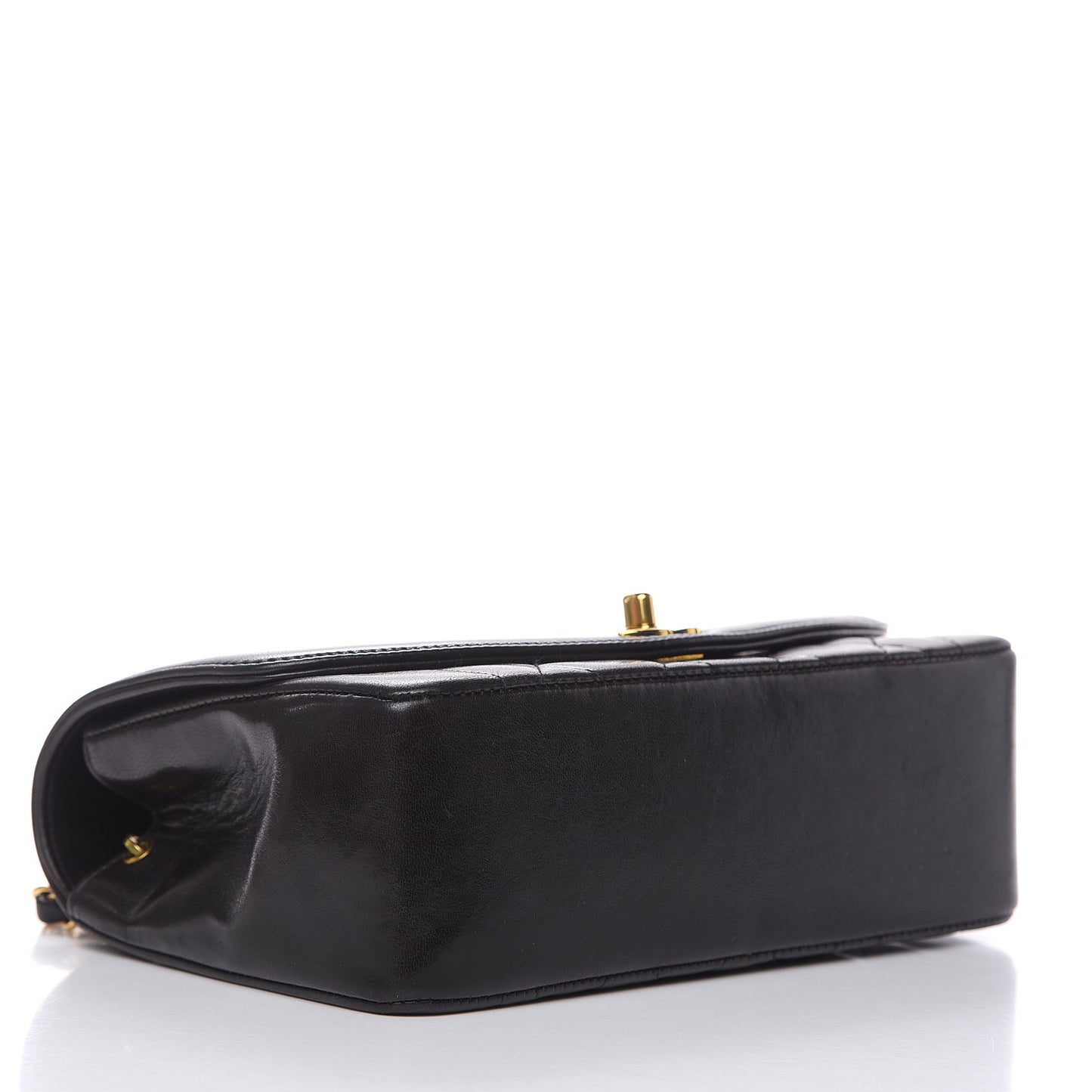 Lambskin Quilted Small Single Flap Black