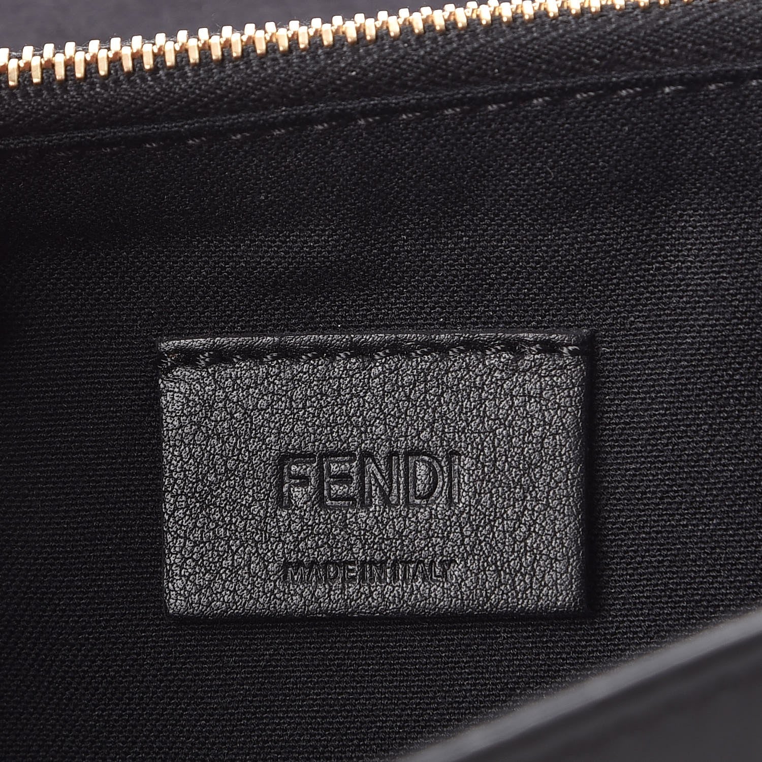 Fendi Vitello Flamingo Tube Macro Clutch Black 7 of 9